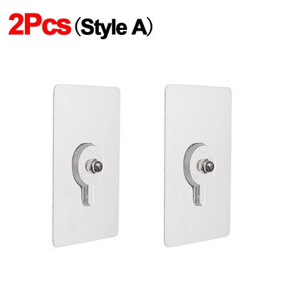 Cârlige de perete autoadezive transparente, umeraș pentru rame foto pentru dulap, dulap, rafturi, șuruburi, bucătărie, baie, cârlig cu șurub fără urme