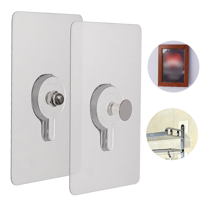 Cârlige de perete autoadezive transparente, umeraș pentru rame foto pentru dulap, dulap, rafturi, șuruburi, bucătărie, baie, cârlig cu șurub fără urme