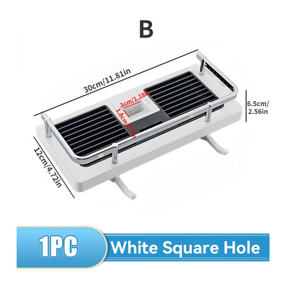 Duššihoidik Vannitoa riiul varraste riiulid šampoonialuse alus, puurimiseta Tõstevarras dušipea hoidja riiuli korraldaja
