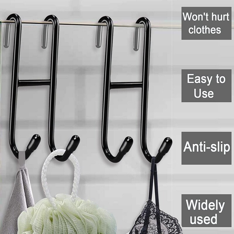 Dušiukse konks roostevabast terasest raamita klaasist riidepuu vannirätik Puhas palliga kaabitsa hoidik, S-kujuline puurimisvaba