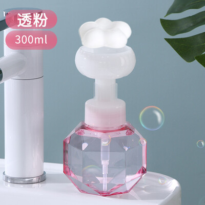 300 ml vedelseebi dosaator lillekujuline vaht vahupump tühi pudel plastikust läbipaistev pudel dušigeel vahupumba pudel