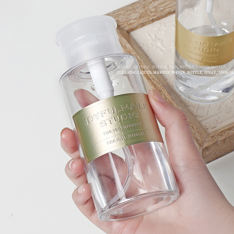 150/200/300 ml daugkartinio užpildymo buteliuko preso siurblys nagų valiklio talpyklos dozatorius Daugkartinio naudojimo plastikinis tuščias nešiojamasis makiažo buteliukas