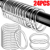 12/24 bucăți inele transparente pentru perdele de duș cârlige pentru baie din plastic stâlp șină de ghidare umeraș pentru produse de baie de uz casnic cârlige de înlocuire