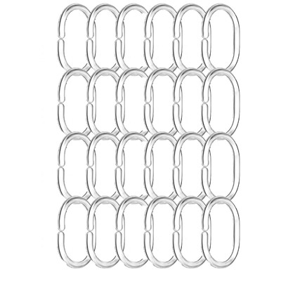 12/24 bucăți inele transparente pentru perdele de duș cârlige pentru baie din plastic stâlp șină de ghidare umeraș pentru produse de baie de uz casnic cârlige de înlocuire