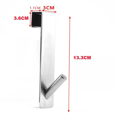 Ανοξείδωτο ατσάλι πάνω από γυάλινη πόρτα Ντους Πίσω πόρτα ντους Σχάρα για πετσέτες μπάνιου σε σχήμα S Γάντζοι θήκη για μπουρνούζι