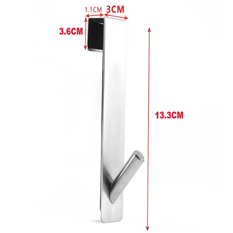 Ανοξείδωτο ατσάλι πάνω από γυάλινη πόρτα Ντους Πίσω πόρτα ντους Σχάρα για πετσέτες μπάνιου σε σχήμα S Γάντζοι θήκη για μπουρνούζι