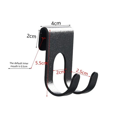 Kupaonica Aluminijska kuka Punch Besplatna zidna kuka Ručnik Tuš Staklena vrata Polica Torba Kuka Organizator za pohranu u kućanstvu