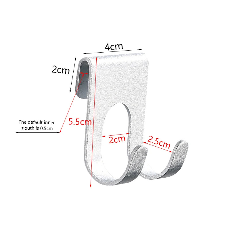 Kupaonica Aluminijska kuka Punch Besplatna zidna kuka Ručnik Tuš Staklena vrata Polica Torba Kuka Organizator za pohranu u kućanstvu