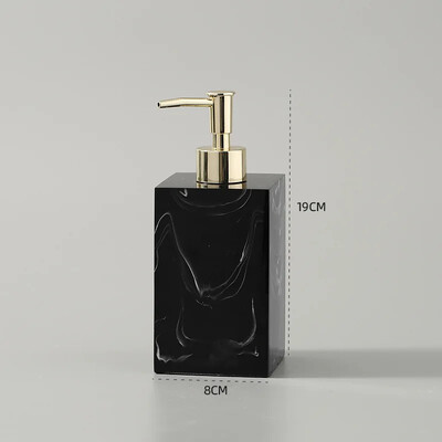 Viešbučio rankų dezinfekavimo priemonės buteliukas marmurinis kvadratinis dervos muilo dozatorius Kelioninis nešiojamasis losjono buteliukas šampūno buteliukas vonios kambario priedas