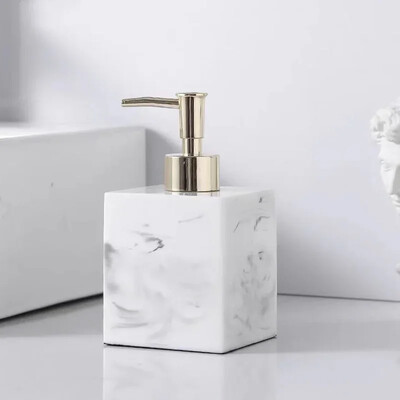 Viešbučio rankų dezinfekavimo priemonės buteliukas marmurinis kvadratinis dervos muilo dozatorius Kelioninis nešiojamasis losjono buteliukas šampūno buteliukas vonios kambario priedas