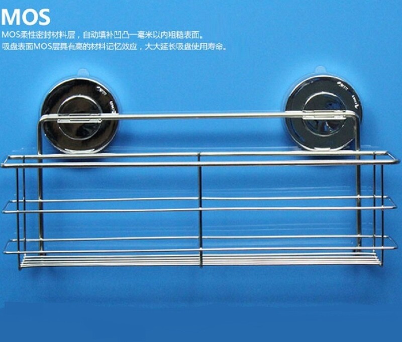 Vannitoa riiul Korraldaja Dušši panipaik roostevabast terasest seinale paigaldatav WC šampoonihoidik ilma puurita vaakum-iminapp