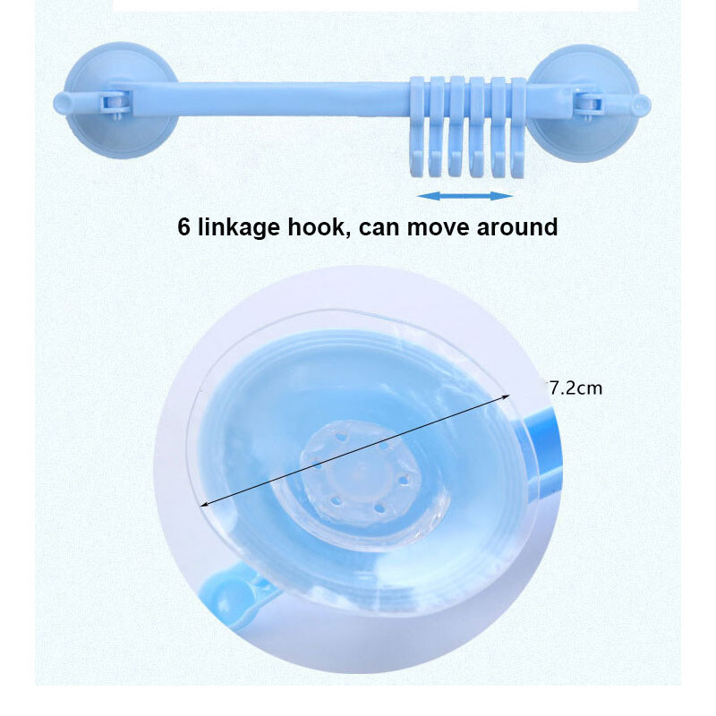 Reguleeritav 6 konksu topelt iminapaga käterätikuivati nagi rippuvad riiulid hoidikud luku tüüp imiku Vannitoa konksu korraldaja U3
