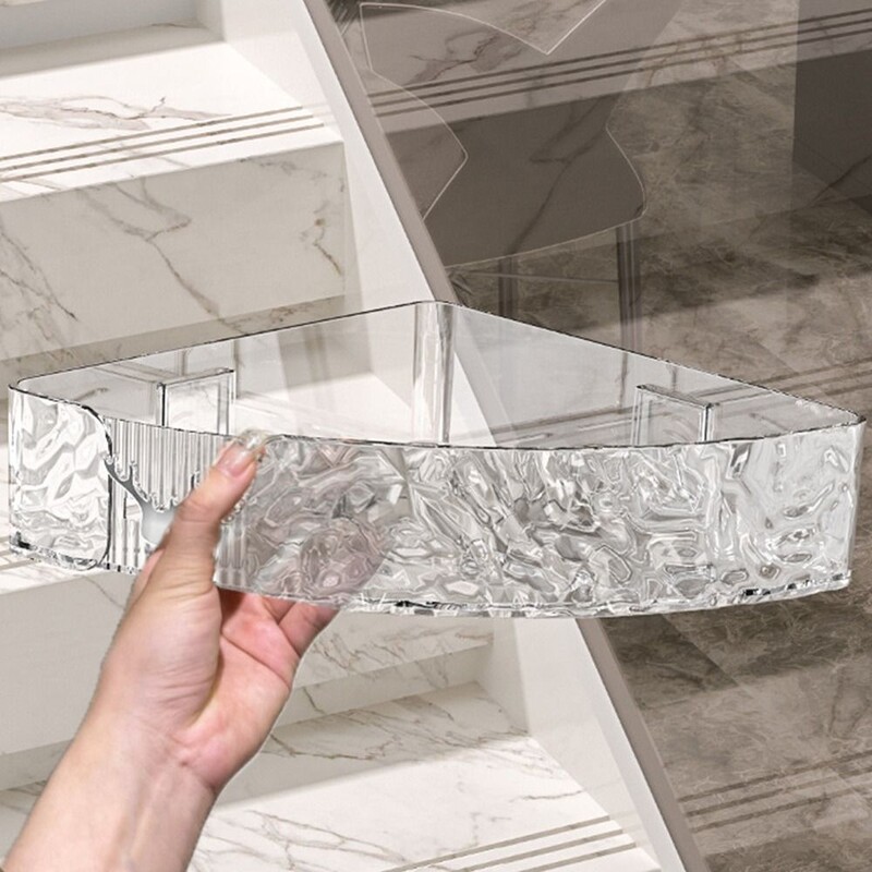 Water Ripple Vannitoa hoiustamisrest Uus paksendav plastik dušigeel hoiurest Punch Tasuta seinahoidik Vannituba