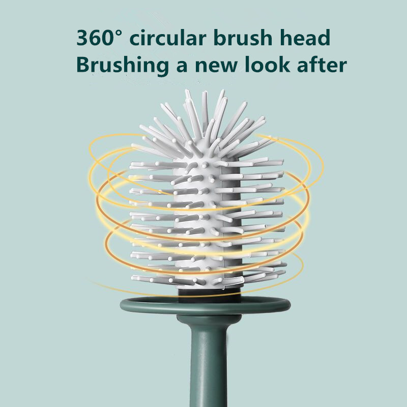 WC-hari, silikoonivaba, seinale kinnitatavad multifunktsionaalsed kolmeosalised puhastusvahendid kronsteiniga Kodu vannitoatarvikute komplektid