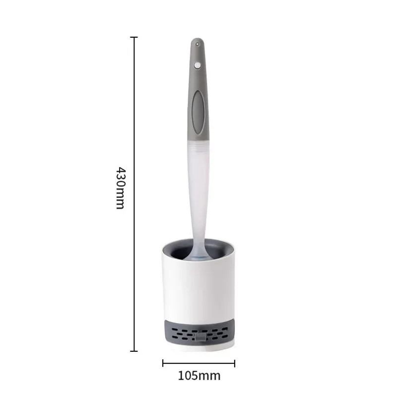 Set četki za WC školjku s mogućnošću ponovnog punjenja, zidni s držačem Silikonska TPR četka za alate za čišćenje uglova Kupaonski pribor