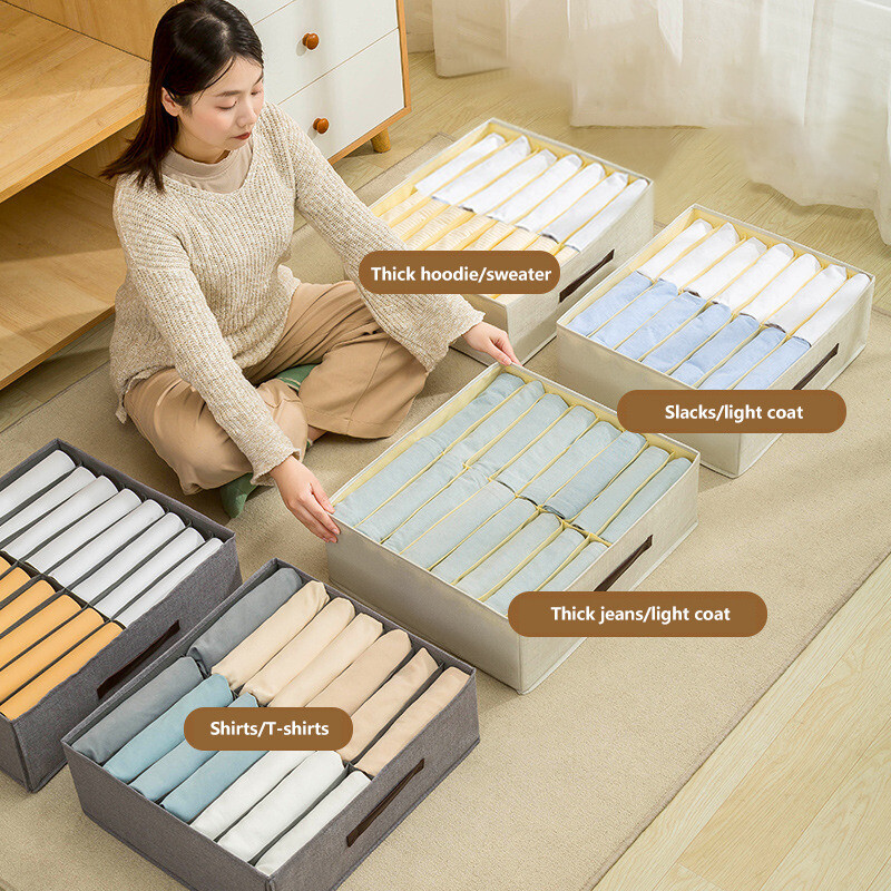 Organizator za odjeću u dva reda Kutije Ormari za spavaću sobu Ladice Organizator Za donje rublje Čarape Hlače Kutija za pohranu Organizator ormara