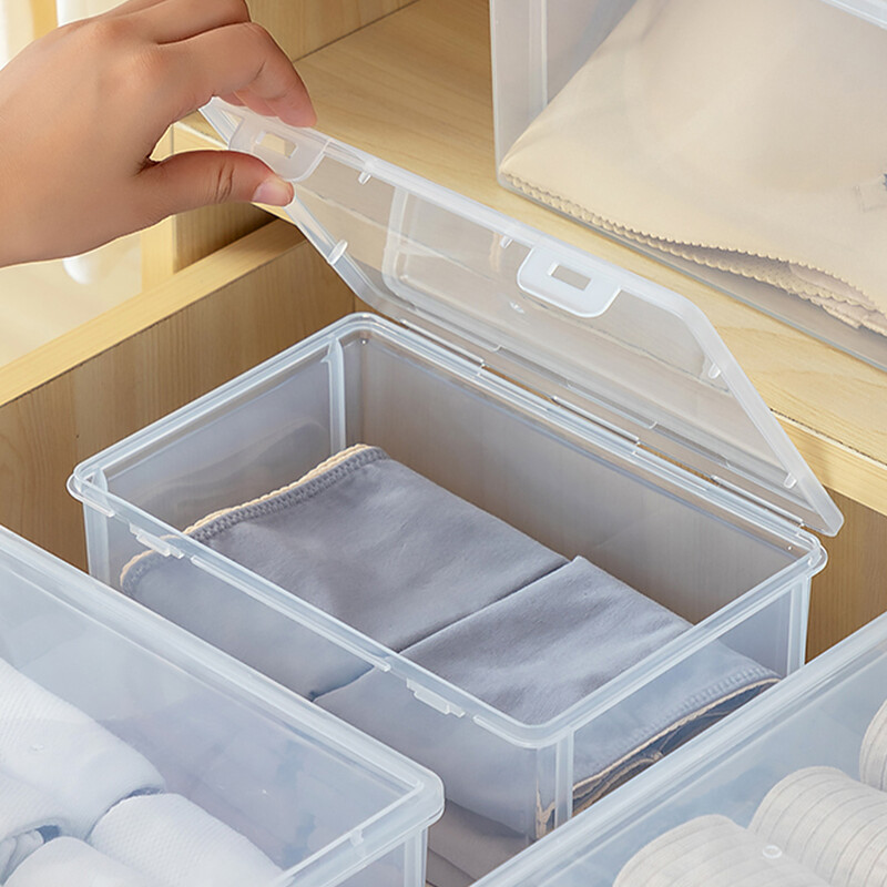 WORTHBUY spintos drabužių tvarkyklė Skaidri plastikinė laikymo dėžutė apatiniams liemenėlės kojinėms Miegamojo spintos laikymo organizatorius