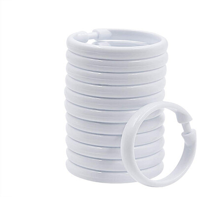 Cârlig pentru perdea de duș cu inel O din plastic. Cârlig pentru perdea de duș de culoare transparentă.