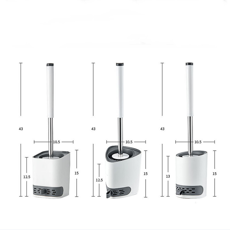 Silikonas TPR tualeto šepetys su pincetu Vonios priedai Sieninis tualeto šepetys Silikoniniai šereliai grindims