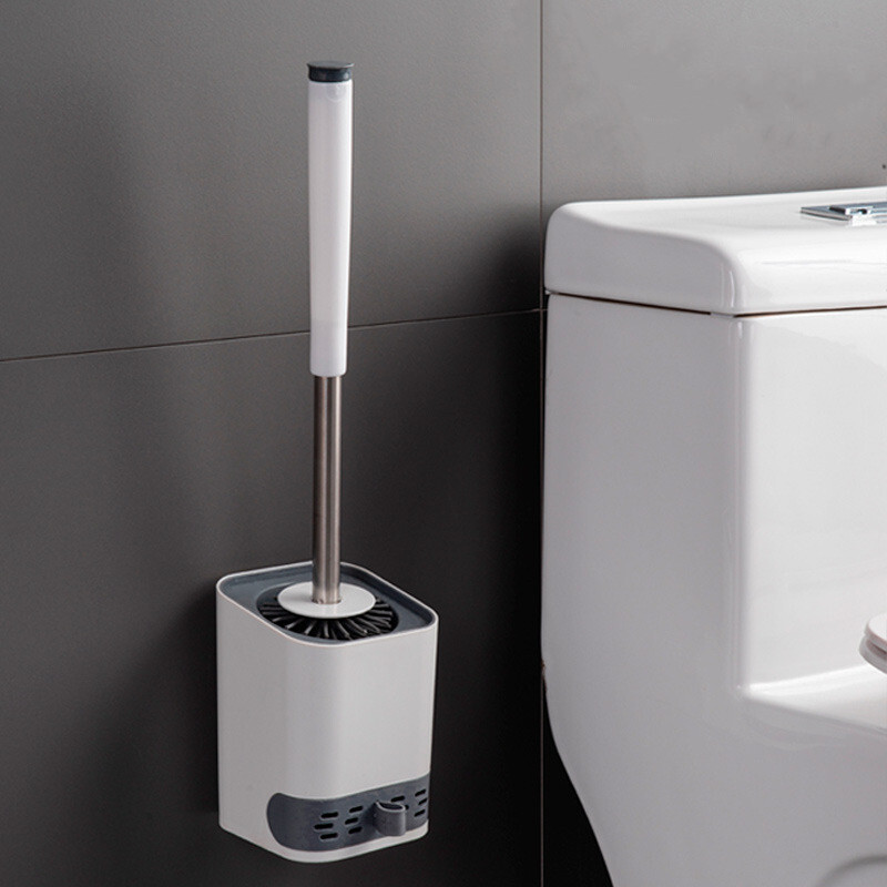 Silikonas TPR tualeto šepetys su pincetu Vonios priedai Sieninis tualeto šepetys Silikoniniai šereliai grindims