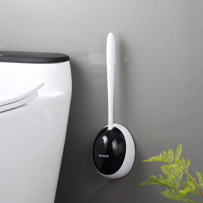 WIKHOSTAR TPR Perie de toaletă din silicon Accesorii pentru WC Perie de toaletă drenabilă Unelte de curățare montate pe perete Seturi de accesorii pentru baie