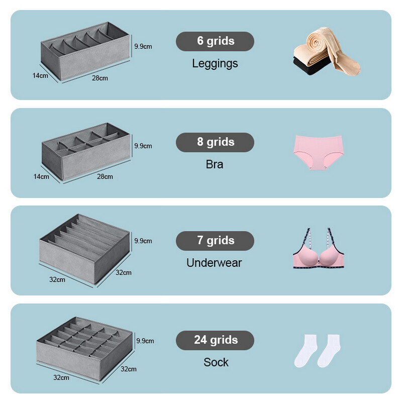 Kokkupandav aluspesu organiseerija kapid sahtli aluspesu hoiukarp rinnahoidja sokid sahtlikarp Kapp riiete hoiuruumid