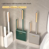 Tualetthari Luksusliku stiiliga majapidamine ilma surnud nurgata seinale kinnitatud silikoonist pika käepidemega, ilma augustamiseta puhastamiseta topeltharjapea