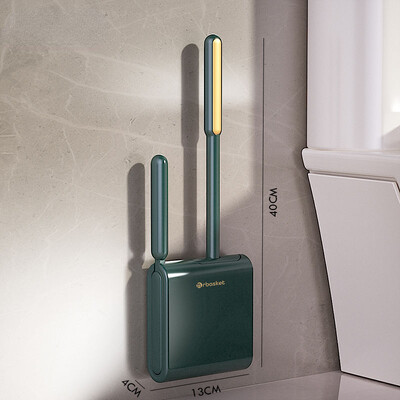 Tualetthari Luksusliku stiiliga majapidamine ilma surnud nurgata seinale kinnitatud silikoonist pika käepidemega, ilma augustamiseta puhastamiseta topeltharjapea