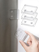 1/4 vnt. dušo užuolaidų segtukai, kabliukų laikiklis, apsaugantis nuo purslų, vėjui atsparūs dušo užuolaidų segtukai, skirti dušo šoniniams vonios kambario priedams