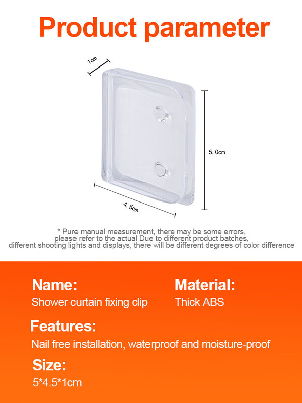 1/4 vnt. dušo užuolaidų segtukai, kabliukų laikiklis, apsaugantis nuo purslų, vėjui atsparūs dušo užuolaidų segtukai, skirti dušo šoniniams vonios kambario priedams