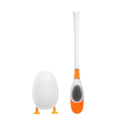 Perie de toaletă Perie de silicon Fără perforare Curățare de toaletă Agățat de perete de toaletă Curățare accesorii pentru baie Accesorii pentru set de toaletă