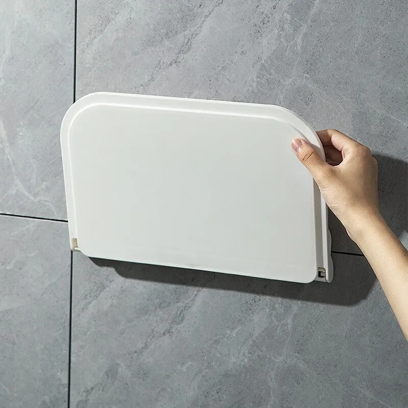 Kokkupandav seinariiul, stantsivaba seinale kinnitatav plastist ujuv riiul Kodumajapidamiste vannituba WC-rätikute hoiustamisriiul