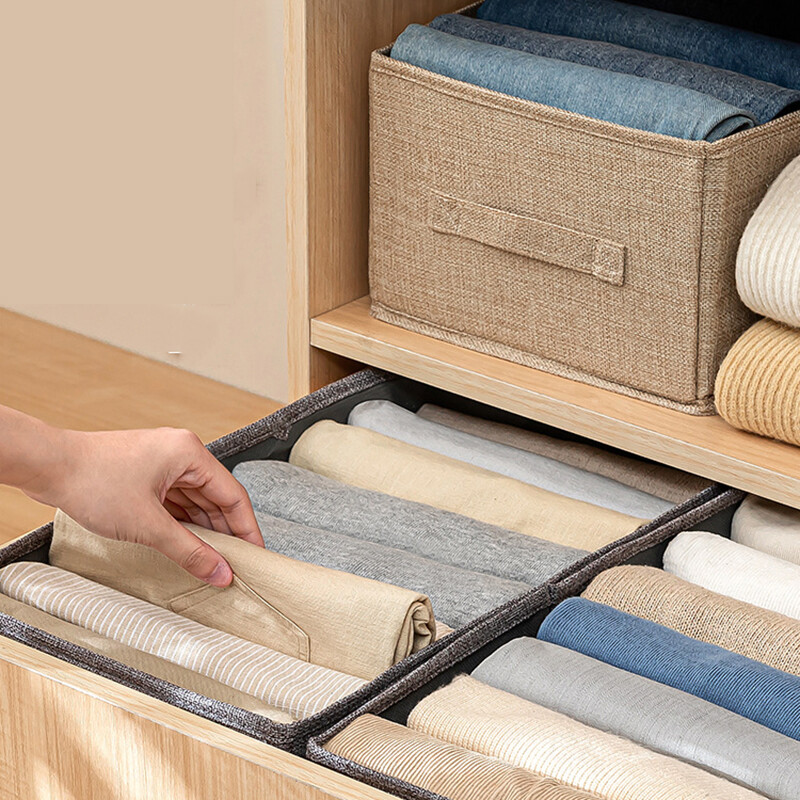 Didelė trimatė drabužių spinta audinio laikymo dėžutė rūbų džinsų laikymo dėžutė stalčiaus tipo buitinė sulankstoma laikymo dėžutė