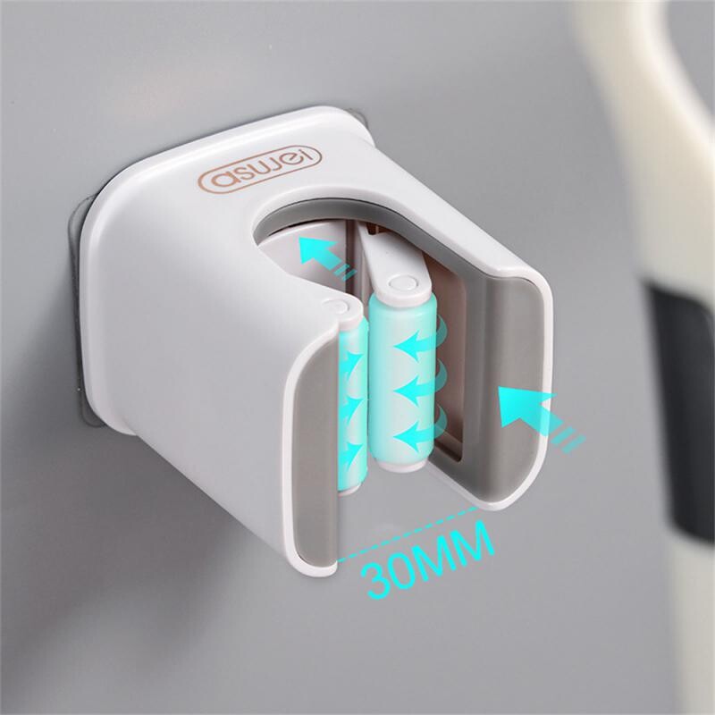 Mopihoidja Isekleepuv harjaalus Seinale paigaldatav mopi tugi pühkimishari konks Hoiukorraldaja Vannitoa köögitarvikud