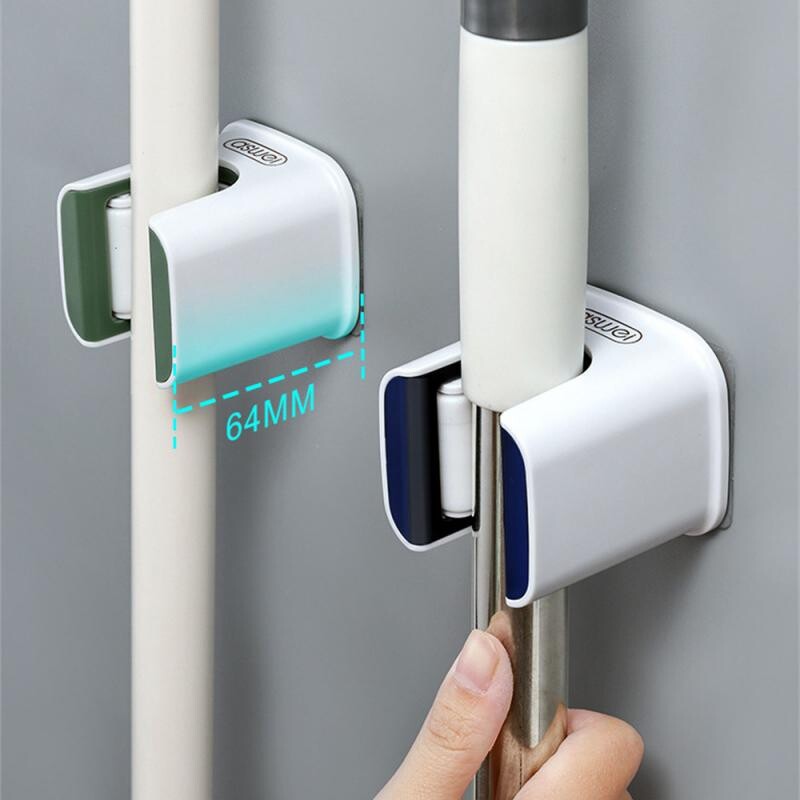 Mopihoidja Isekleepuv harjaalus Seinale paigaldatav mopi tugi pühkimishari konks Hoiukorraldaja Vannitoa köögitarvikud