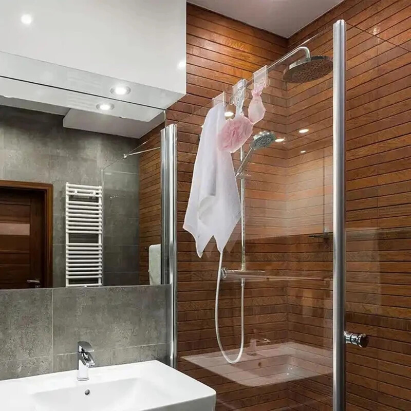 Γάντζος πόρτας ντους Ακρυλική κρεμάστρα μπάνιου Βολική λύση αποθήκευσης για μπουρνούζια και κρεμάστρες πετσετών ρούχων