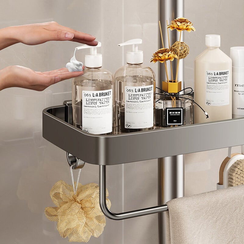 Kupaonski držač za glavu tuša Montiran na zid Nije potrebno bušenje Stalak za organizatore šampona Polica za odlaganje integriranog dizajna