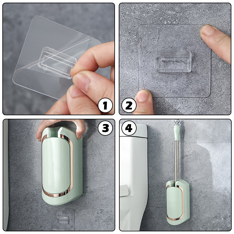 Perie de curățare a toaletei de lux cu bază de scurgere Montată pe perete cu mâner lung Ustensile de curățare Set de accesorii pentru toaletă de uz casnic