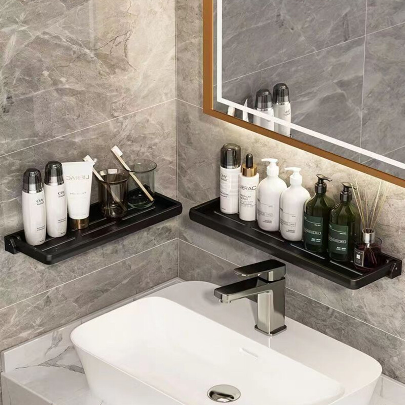 Multifunktsionaalne kokkupandav vannitoariiul Punch-free šampoon dušš äravoolu hoiuriiul Seinale paigaldatav köögivannitoa korraldaja