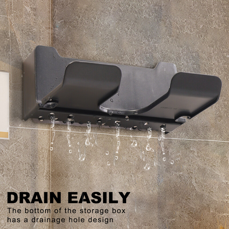 Seinale kinnitatav fööni kronstein, keevitamata Vannitoa hoiustamisriiul Dysoni föönile riidepuu Vannitoa rõdu hoiustamisseade