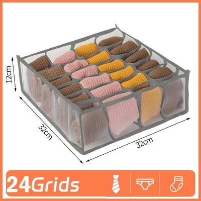 24 vöö Sokid Hoiukast Aluspesu Rinnahoidja Organisaator Kokkupandav Kapp Eraldaja Sahtlid Korraldaja Riidekapp Riided Korralduskarp