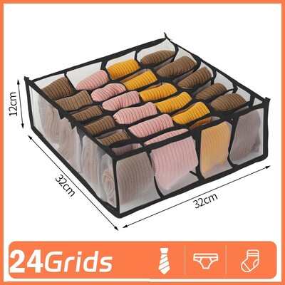 24 vöö Sokid Hoiukast Aluspesu Rinnahoidja Organisaator Kokkupandav Kapp Eraldaja Sahtlid Korraldaja Riidekapp Riided Korralduskarp