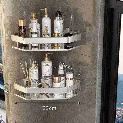 Torkevaba nurgarest Vannitoa riiul Riiulid Seinale paigaldatav dušihoidik Alumiiniumist hoidik Vannitoa köök Korraldaja tarvik