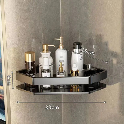 Torkevaba nurgarest Vannitoa riiul Riiulid Seinale paigaldatav dušihoidik Alumiiniumist hoidik Vannitoa köök Korraldaja tarvik