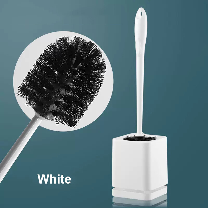 WIKHOSTAR harjastega WC-hari Seinale kinnitatav pika käepidemega WC-harja kuivatushoidik vannitoa hoidmiseks Vannitoa puhastushari