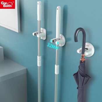 Mop Hook Clamping Seamless οικιακά εργαλεία Ράφι χονδρικής τουαλέτας για κρεβατοκάμαρα σκούπας κρεβατοκάμαρας Οργανωτής μπάνιου Αναρρόφηση κρέμας