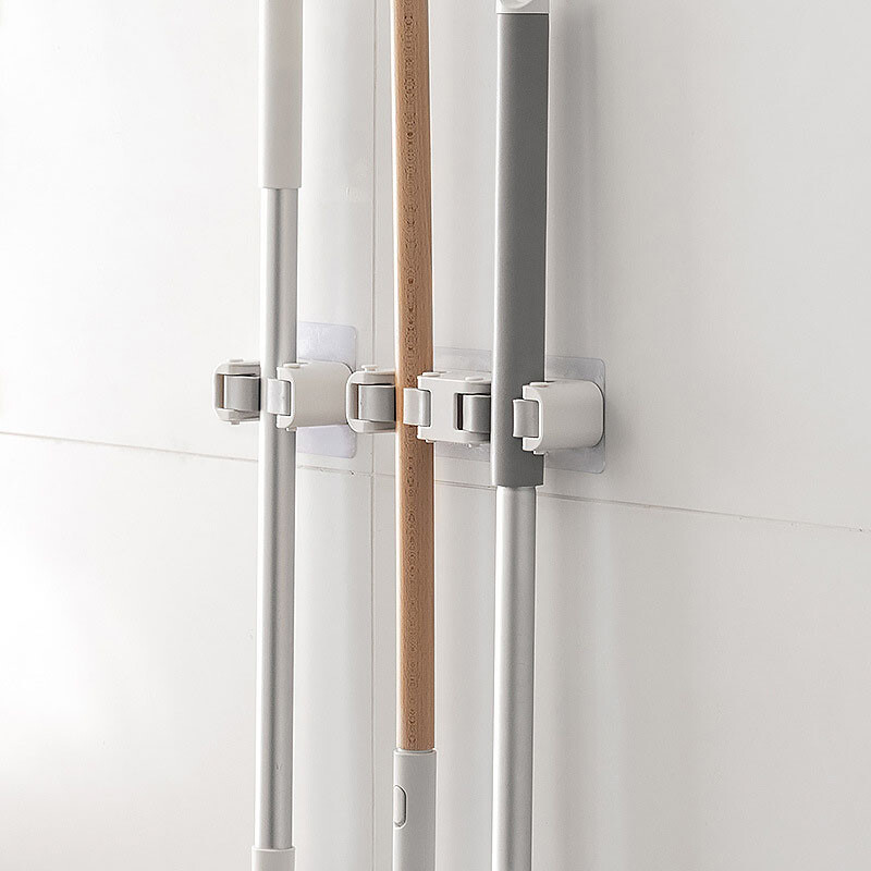 1/2 pakk mopiharja hoidja nagi haaratsid Klambrid seinakinnitus kodumasin mitmeotstarbelised konksud köök vannitoa korraldaja