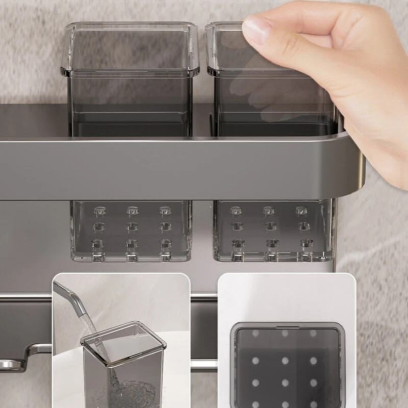 Ράφι τοίχου μπάνιου Aviation Ράφια αποθήκευσης αλουμινίου για στεγνωτήρα μαλλιών Κούνια Home Organizer Αξεσουάρ προμήθειες Υλικά