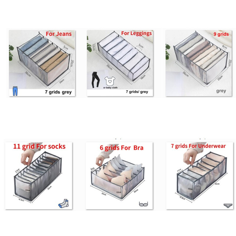 Jagajad Sahtel Riidekapp Koduriided Teksad Hoiukarbid Võrkvõrkkott Kapp Organiseerija Kokkupandav aluspesu Beebiriidest sokipüksid
