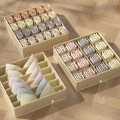 24 võrega mittekootud sokid püksid aluspesu hoiukarp Kokkupandavad rihmasidemed Korraldajad kast riidekapp kapi jagaja karbid